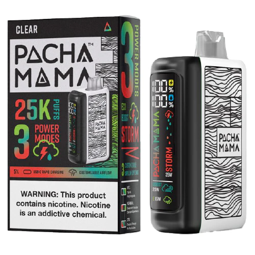 clear disposable vape (25000 puffs) by pachamama 25k clear disposable vape (25000 puffs) by pachamama 25k