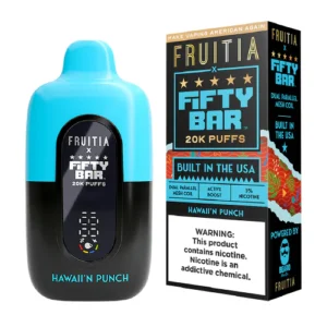 hawaii'n punch disposable vape (20000 puffs) by fruitia x fifty bar