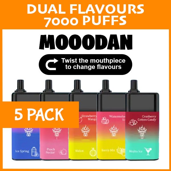 5 pack – mooodan dual flavour – 7000 puffs 5 pack – mooodan dual flavour – 7000 puffs