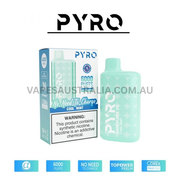 pyro vape 6000 puffs 5% cool mint pyro vape 6000 puffs 5% cool mint