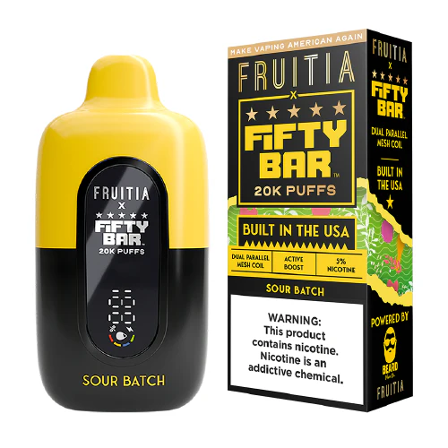 sour batch disposable vape (20000 puffs) by fruitia x fifty bar sour batch disposable vape (20000 puffs) by fruitia x fifty bar