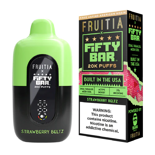 strawberry beltz disposable vape (20000 puffs) by fruitia x fifty bar strawberry beltz disposable vape (20000 puffs) by fruitia x fifty bar