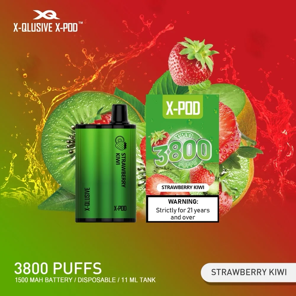 x qlusive x pod strawberry kiwi – 3800 puffs x qlusive x pod strawberry kiwi – 3800 puffs