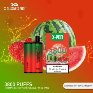 x qlusive x pod strawberry watermelon – 3800 puffs