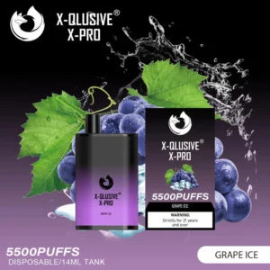 x qlusive x pro grape – 5500 puffs