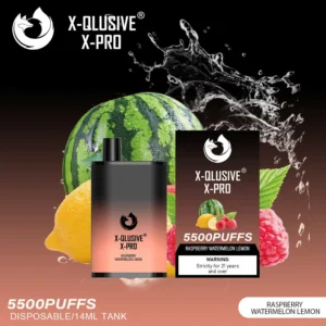x qlusive x pro raspberry watermelon lemon – 5500 puffs
