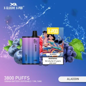 x qlusive x pod aladdin – 3800 puffs