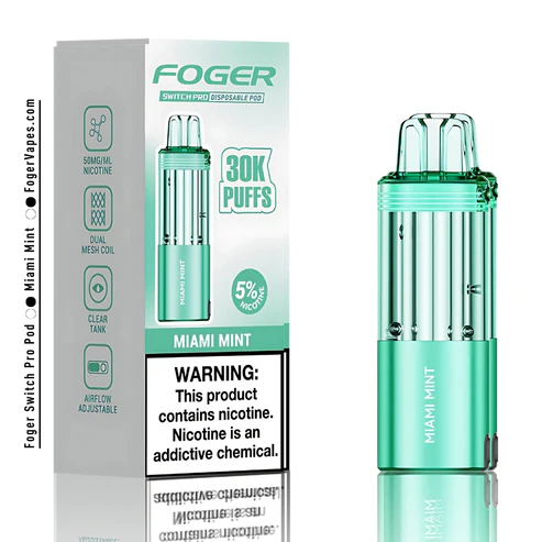 miami mint foger switch pro pod 30k puffs miami mint foger switch pro pod 30k puffs